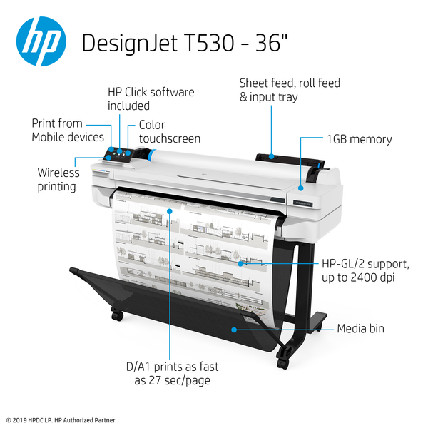 HP DesignJet T530 – storformatsskrivare som DATEK servar